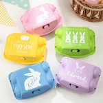 Personalized Cute Rabbit Easter Egg Carton with 6 Chalk Eggs and Name Easter Party Favor Basket Filler Gift for Kids
