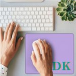 Gepersonaliseerde Multicolor Non-Slip Muismat met initiaal Verjaardag Home Office Supplies Cadeau voor familie