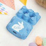 Personalized Cute Rabbit Easter Egg Carton with 6 Chalk Eggs and Name Easter Party Favor Basket Filler Gift for Kids