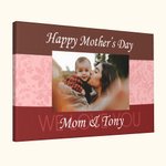 Personalisierte Vintage Blumen Leinwand Foto Malerei mit Text Wandkunst Muttertag Geschenk für Mama