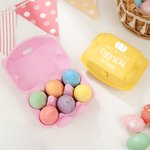 Personalized Cute Rabbit Easter Egg Carton with 6 Chalk Eggs and Name Easter Party Favor Basket Filler Gift for Kids
