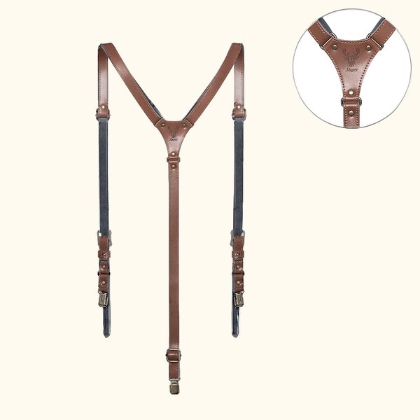 Personalisierter Einstellbarer Y-Form Träger Rindsleder mit Namen Gravur Klassischer Hosenträger Geschenk für Herren zum Geburtstag Vatertag Hochzeit