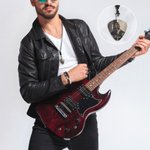 Púa de guitarra personalizada Collar de cuerda tejida con foto y nombre Accesorio de interpretación musical Regalo de cumpleaños para guitarristas Músico