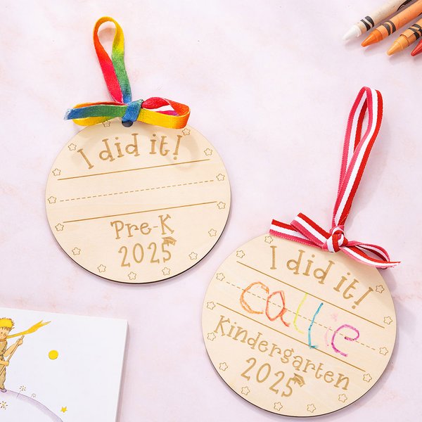 Personalized I Did It Educational Milestone Ornament with Engraved Grade and Year Cherished Graduation Gift for Kids