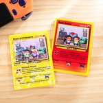 Carta TGC divertente personalizzata con testo nome personaggi classici in pixel carte da gioco regalo di anniversario e San Valentino per coppie