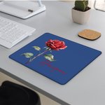 Personalised Multicolour Birth Flower Non-Slip Mouse Pad with Name Birthday Home Office Supplies Gift for Family Friends