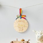 Henkilökohtainen I Did It Educational Milestone Ornament kaiverrettu Grade ja Year Cherished Valmistuminen lahja lapsille
