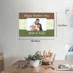 Personalisierte Vintage Blumen Leinwand Foto Malerei mit Text Wandkunst Muttertag Geschenk für Mama