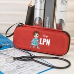 Estuche personalizado de estetoscopio de dibujos animados con nombre y profesión Regalo de agradecimiento de cumpleaños para personal médico y de enfermería