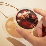 Calendario de Navidad personalizado con diseño de muérdago y música Tarjetas de películas y tarjetas de felicitación Decoración navideña de pared Regalo para parejas