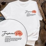 Personalised Birth Flower T-Shirt Sweatshirt Hoodie with Name Mother's Day Appreciation Birthday Gift for Moms Grandmas Women