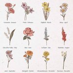 Personalisierte Vintage Geburt Blume Name Wasserdicht Vertikale Makeup Pinsel Tasche mit 10 Stück Makeup Pinsel Reisezubehör Geburtstag Geschenk für Frauen