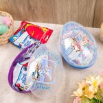Personalized Happy Easter Bunny Flowers Initial Easter Egg with Name Basket Filler Easter Party Gift for Kids