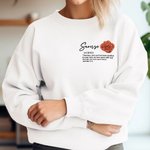 Personalised Birth Flower T-Shirt Sweatshirt Hoodie with Name Mother's Day Appreciation Birthday Gift for Moms Grandmas Women