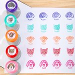 Personalisierter Haustier Foto Porträt Selbstfärbender Stempel mit Namen Geburtstags- oder Erinnerungsgeschenk für Tierbesitzer und -liebhaber