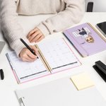 Cahier à spirale A5 avec pages d'agenda hebdomadaires et mensuelles Cadeau d'anniversaire et de Nouvel An pour la famille et les amis