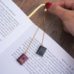 Personalizado en miniatura 1-3 Book Cover Charms Retro de acero inoxidable Gancho Marcapáginas Accesorio de lectura Regalo de cumpleaños para Book Lover Bookworm