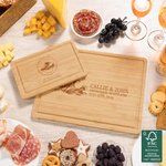 Personalisierte Ozean Welle Berg eingraviert Name FSC Bambus Charcuterie Schneidebrett mit Saft Rille Housewarming Hochzeit Geschenk für Familie Freund
