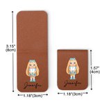 Personalized Cute Cartoon Girl Magnetic Bookmark Clip with Name Easter Birthday Gift for Book Lover Bookworm