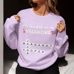Personalisierte Multicolor Kreuzworträtsel Scrabble Puzzle T-shirt Sweatshirt lustige Muttertag Geschenk für Mama Oma