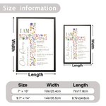 Gepersonaliseerd gebloemd Kruis Zegen Bijbelvers Houten Plaquette Frame met standaard Naam en Tekst Doop Eerste Communie Bureaudecoratie Cadeau voor Kinderen Meisje