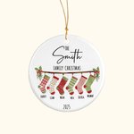 Personalized Family Christmas Ceramic Ornament for Family Christmas Gift