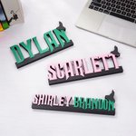 Personalized Wizard Hat 3D Printed Wicked Name Plate Home Decor Housewarming Gift for Colleagues Friends