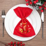 Henkilökohtainen Gold Silver Lumihiutale Santa Hat Initial Reusable lautasliina nimellä Merry Christmas Table Decor Housewarming lahja perheelle ystävä