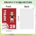 Personalised Basketball Football Cartoon Soft Quick Dry Waffle Towel with Name and Hanging Clip Sports Accessories Birthday Gift for Sports Lovers