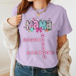 Personalized Easter Eggs Crossword Puzzle Name T-shirt Sweatshirt Hoodie with Title Birthday Mother's Day Appreciation Gift for Mom Grandma Women