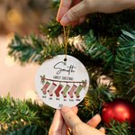 Personalized Family Christmas Ceramic Ornament for Family Christmas Gift