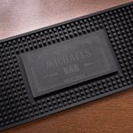 Personalisierte Rutschfeste Barmatte mit  „WELCOME“ Text Getränk Untersetzer Haus Bar Deko Geburtstagsgeschenk für Barkeeper Cocktail-Liebhaber