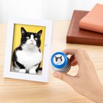 Personalisierter Haustier Foto Porträt Selbstfärbender Stempel mit Namen Geburtstags- oder Erinnerungsgeschenk für Tierbesitzer und -liebhaber