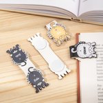 Personalized Cute Cat Mark Here Leather Magnetic Bookmark Clip with Name Reading Staintionary Supplies Birthday Gift for Pet Owners Bookworms