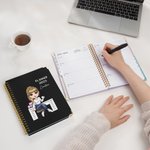 Cahier à spirale A5 avec pages d'agenda hebdomadaires et mensuelles Cadeau d'anniversaire et de Nouvel An pour la famille et les amis