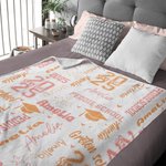 Gorro de Graduación Personalizado 2025 Colorido Manta Suave con Nombre y Nombre de la Escuela Decoración del Hogar Regalo de Graduación para Graduados