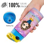 Personalisierte Fantasy Cartoon Character Name 12oz Kind isolierte Wasserflasche mit Griff und Stroh Geburtstag Geschenk für Jungen Mädchen