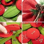 Calendario de Navidad personalizado con diseño de muérdago y música Tarjetas de películas y tarjetas de felicitación Decoración navideña de pared Regalo para parejas