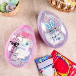 Personalized Cute Bunny Expression Ears Easter Egg with Name Easter Hunting Birthday Party Gift for Kids
