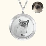 Gepersonaliseerde Hondenharen Halsketting Herinneringssieraad met Portret Huisdierenverlies Cadeau voor Haar