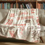 Gorro de Graduación Personalizado 2025 Colorido Manta Suave con Nombre y Nombre de la Escuela Decoración del Hogar Regalo de Graduación para Graduados