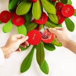 Calendario de Navidad personalizado con diseño de muérdago y música Tarjetas de películas y tarjetas de felicitación Decoración navideña de pared Regalo para parejas