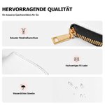 Personalisierte Lange Retro Cartoon-Figur PU-Leder Geldbörse mit 1-8 Namen und Mehreren Fächern Geburtstag Muttertag Geschenk für Damen