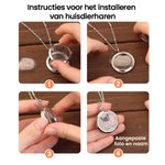 Gepersonaliseerde Hondenharen Halsketting Herinneringssieraad met Portret Huisdierenverlies Cadeau voor Haar