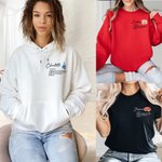 Personalised Birth Flower T-Shirt Sweatshirt Hoodie with Name Mother's Day Appreciation Birthday Gift for Moms Grandmas Women