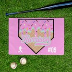 Personalized Multicolor Baseball Ice Cream Dripping Towel with Name and Number Portable Birthday Sport Accessories Gift for Baseball Sport Lovers