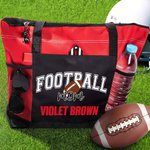 Gepersonaliseerde Voetbal Honkbal Sportbal Mam Grote Mesh Draagtas met Tekst Sportevenement Moederdag Verjaardagscadeau voor Mam Oma