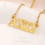 Collar personalizado de letras griegas minimalista Joyería delicada Regalo de hermandad de mujeres para el día de la candidatura | Callie × Affinity Licensing