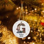 Personnalisé Cartoon Character Bookshelf Snowflakes Reading Girl Ornament with Name Tree Decor Christmas Gift for Her