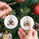 Gepersonaliseerd Kerstboom Ornament met Naam Jaar en Adres Decoratie Cadeau voor Familie Kinderen